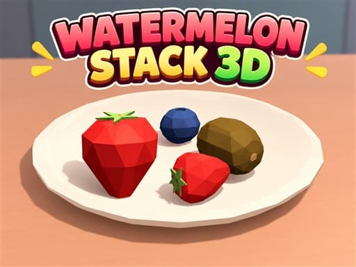 Watermelon Stack 3D — free merge game on PlayPop